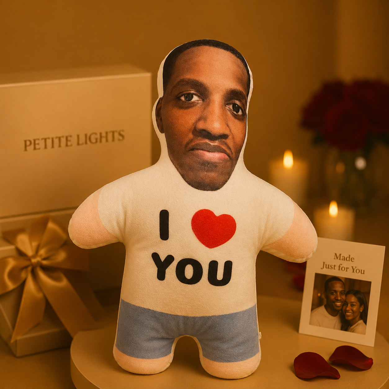 PETITE CUSTOM "I LOVE YOU" PILLOW PETITE LIGHTS