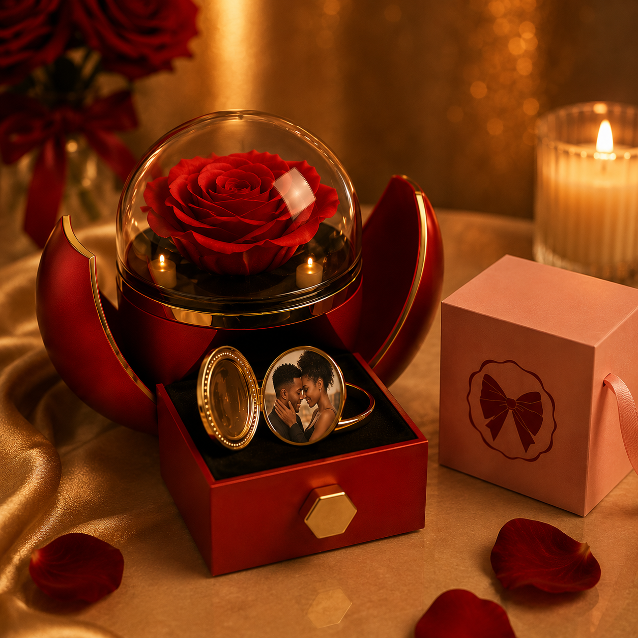 PETITE LIGHTS ETERNAL ROSE BOX PETITE LIGHTS
