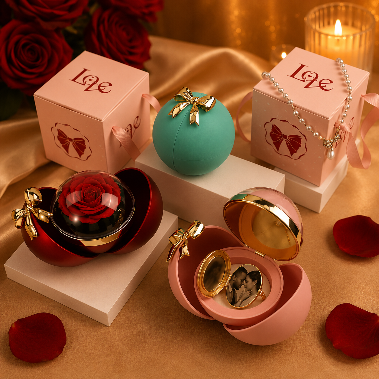 PETITE LIGHTS ETERNAL ROSE BOX PETITE LIGHTS