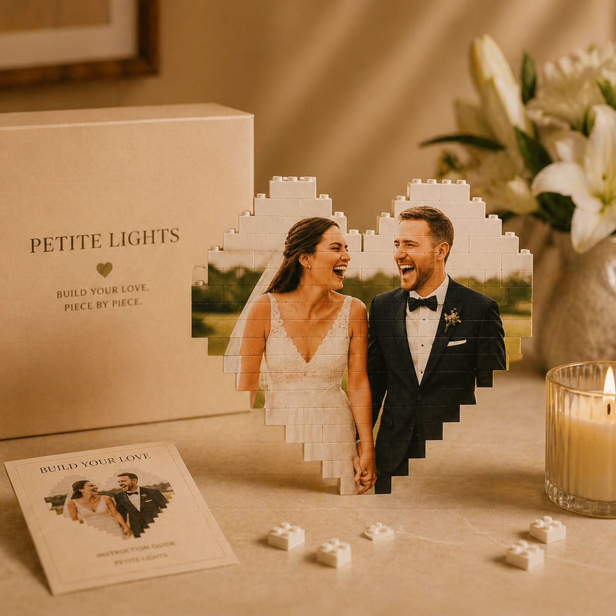 Photo Of A Heart-shaped Building Block Set PETITE LIGHTS