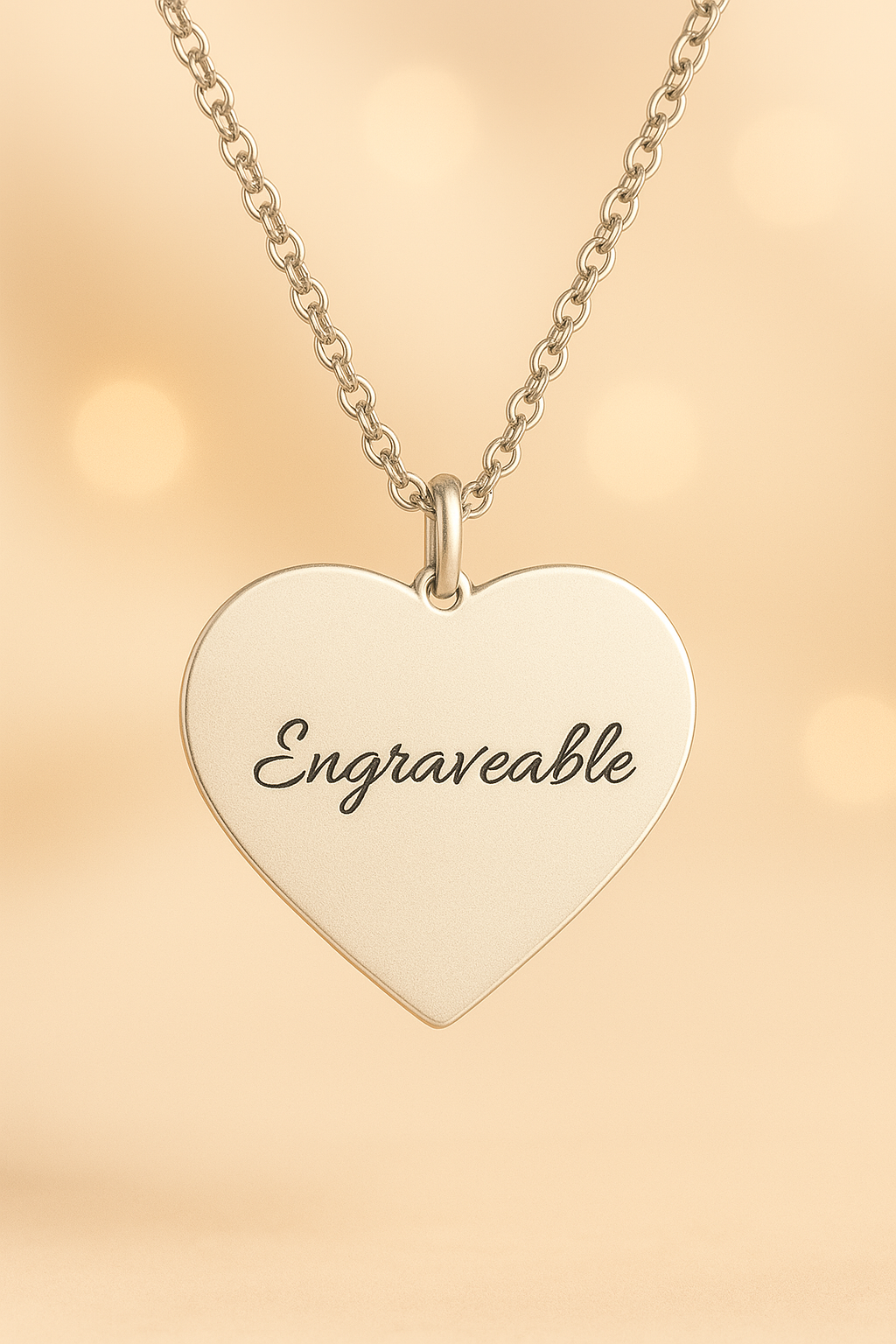 ENTERNAL ROSE BEAR W/ ENGRAVED NECKLACE
