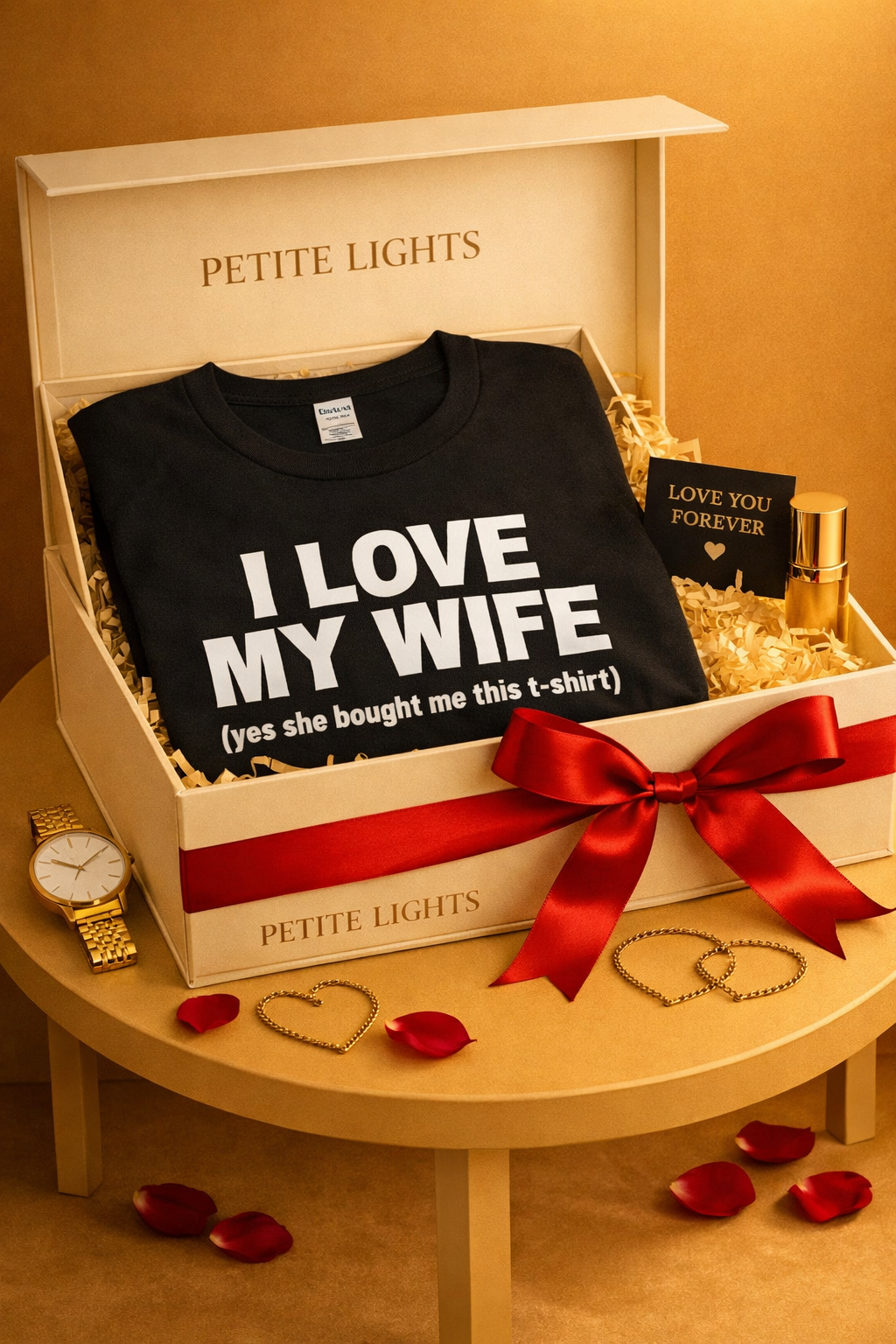 I LOVE MY WIFE TEE PETITE LIGHTS