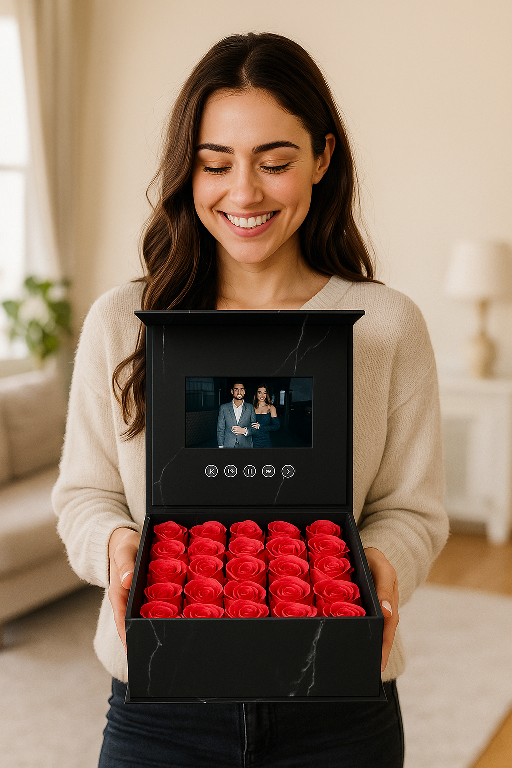 PETITE LIGHTS ROSES + VIDEO BOX
