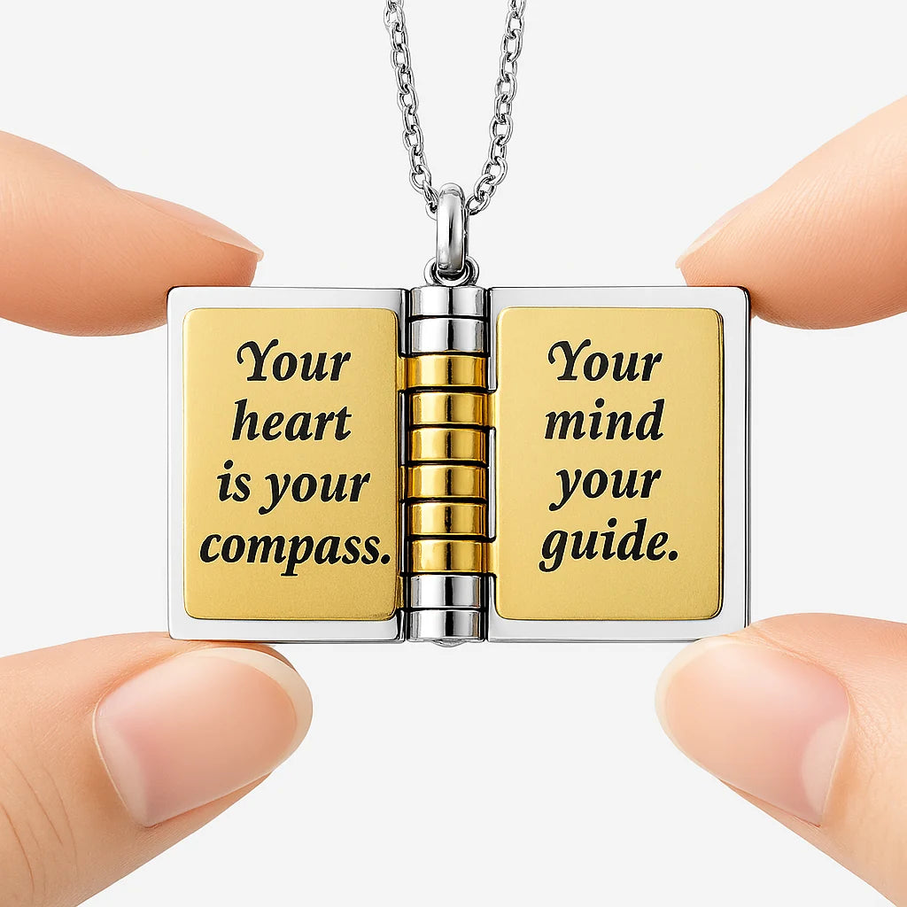 Engraved Book Necklace For Son PETITE LIGHTS