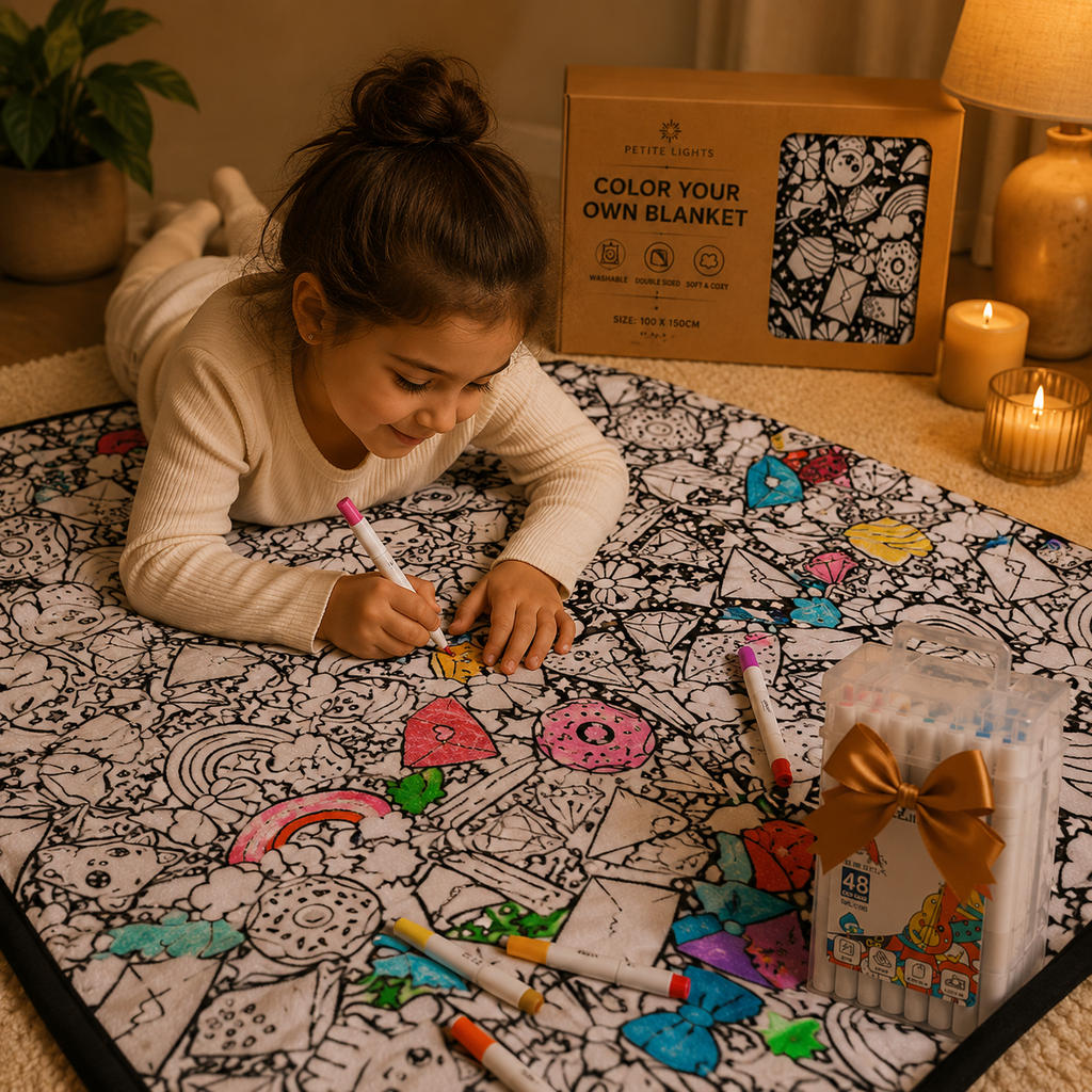 PETITE LIGHTS DIY COLOURED COZY BLANKET PETITE LIGHTS