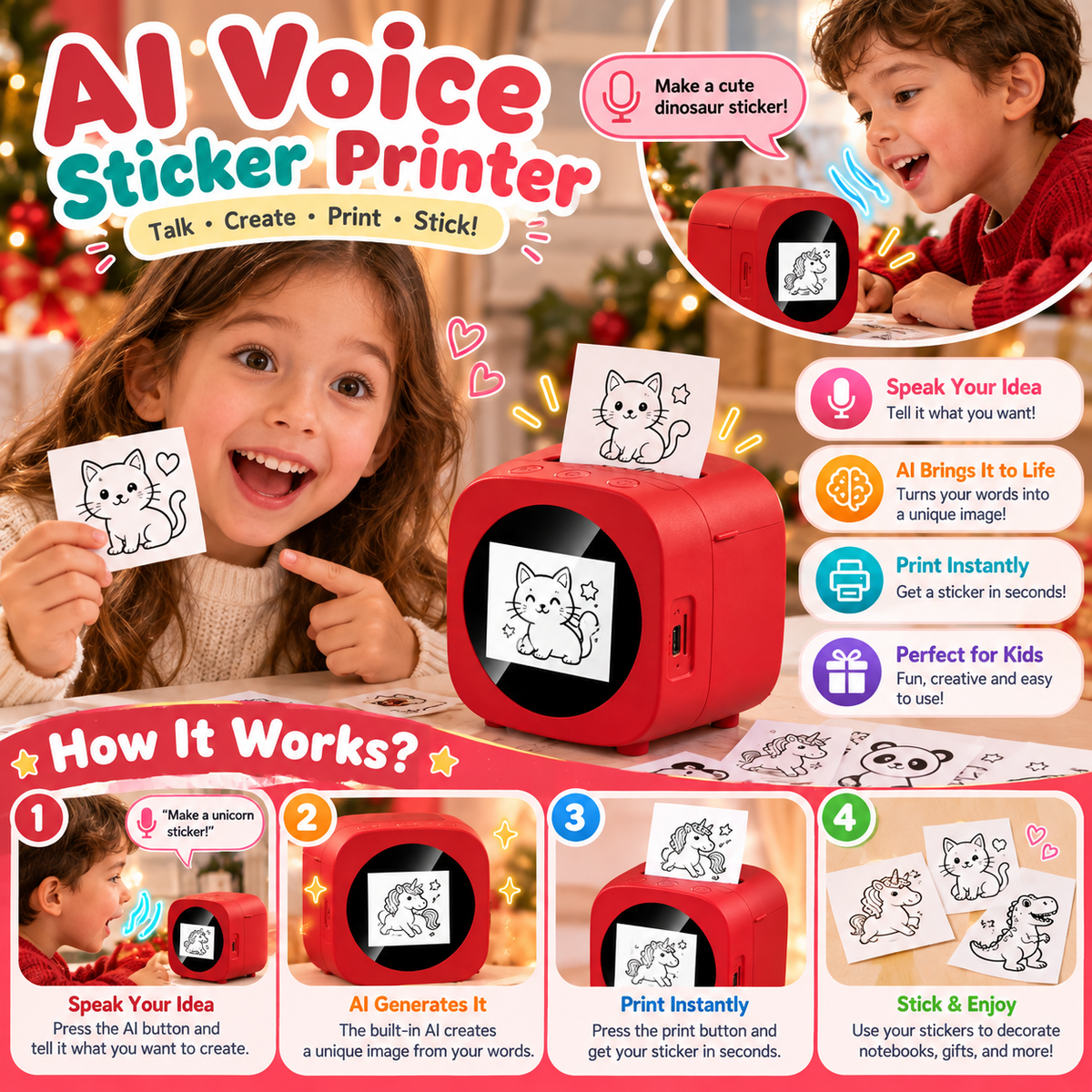 PETITE LIGHTS STICKER PRINTER BOX