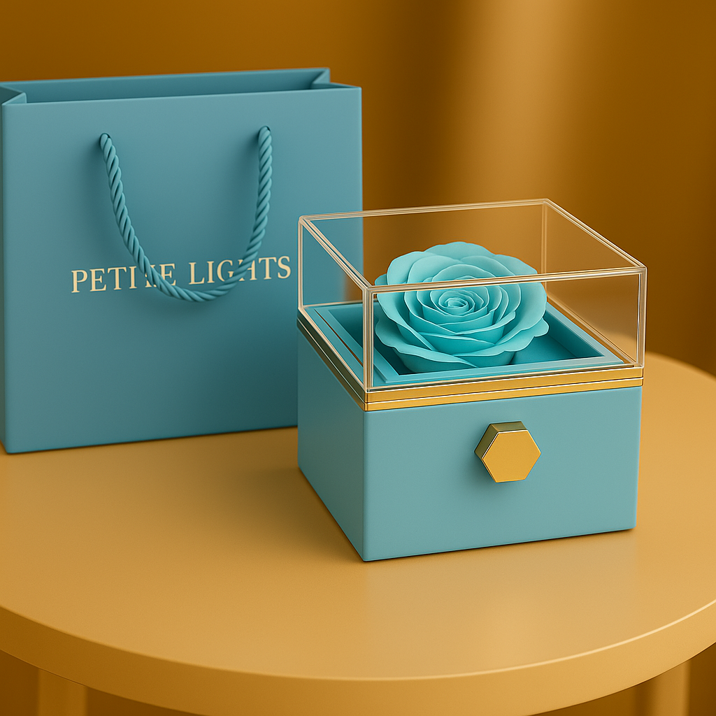 ETERNAL LOVE ROSE BOX W/ NECKLACE