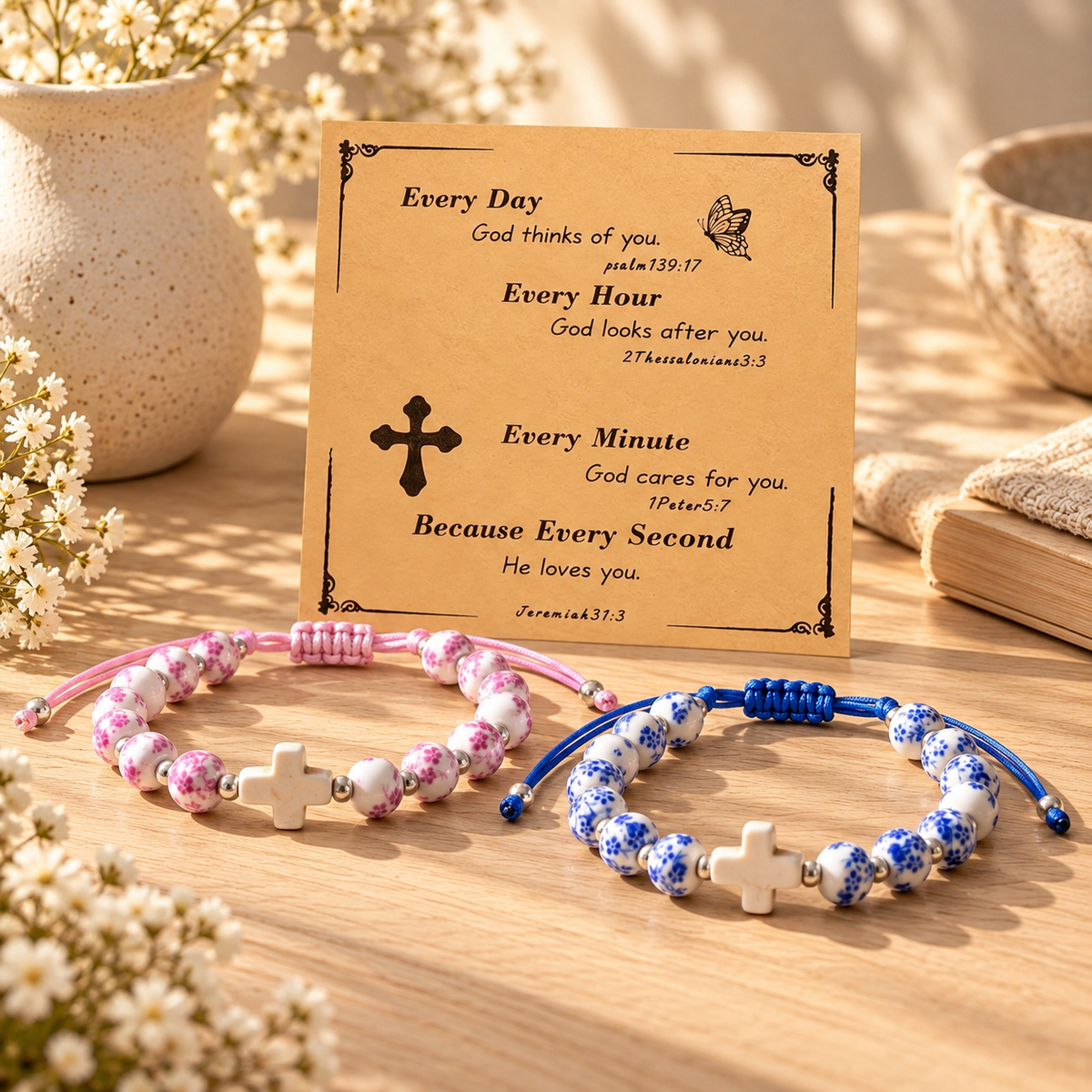 PETITE LIGHTS CROSS BRACELET